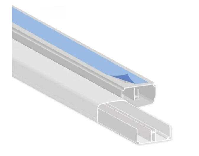 Canaleta em PVC com fita duplaface