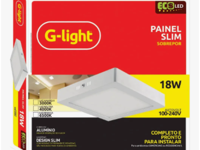 Miniatura do Plafon Led Sobrepor Quadrado 18w 4000k Bivolt