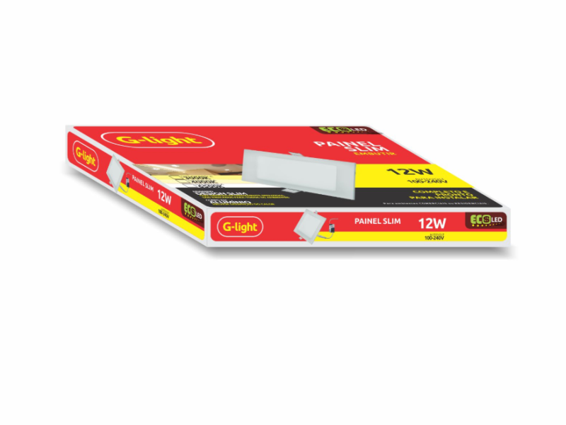 Miniatura do Painel Slim ECOLED Quadrado Embutir 12W 4000K AUTOVOLT