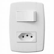 Conjunto 1 Interruptor Simples 10A + Tomada